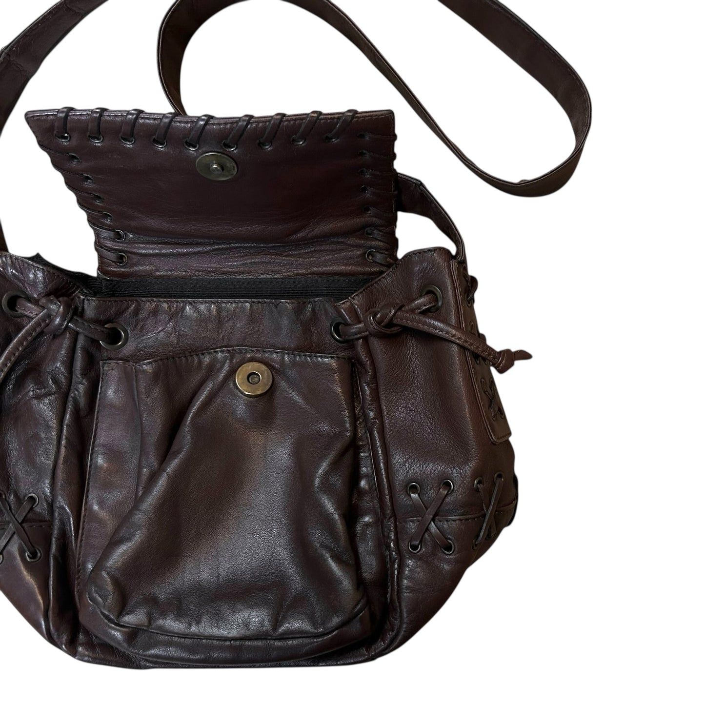 Prada Laced Eyelet Leather Bag