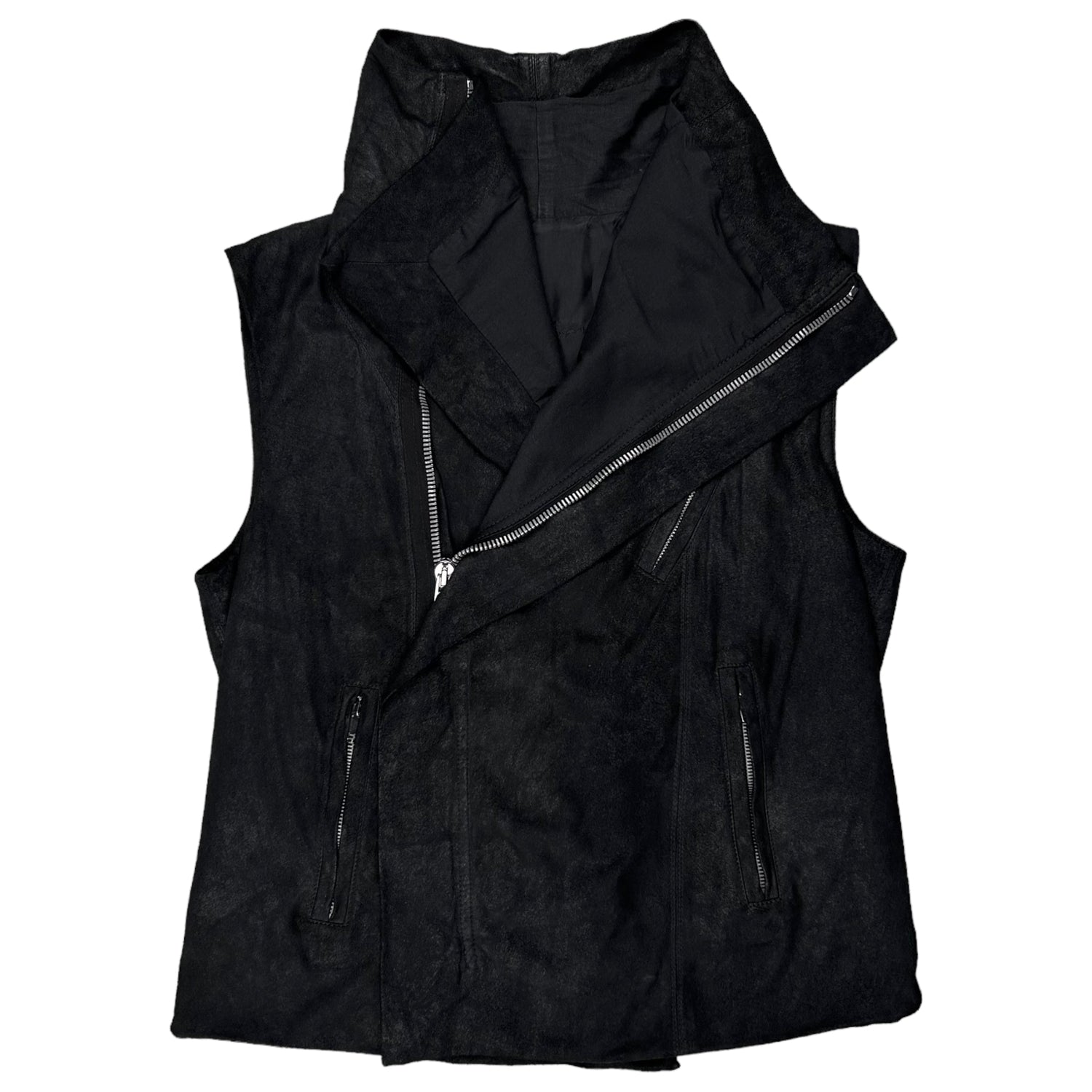 Rick Owens Deformation Long Leather Vest