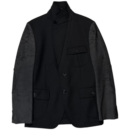 Junya Watanabe Man Comme des Garcons Blistered Leather Sleeve Blazer - AW16