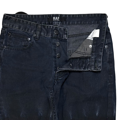 RAF by Raf Simons Knee Bleached Skinny Jeans - AW09
