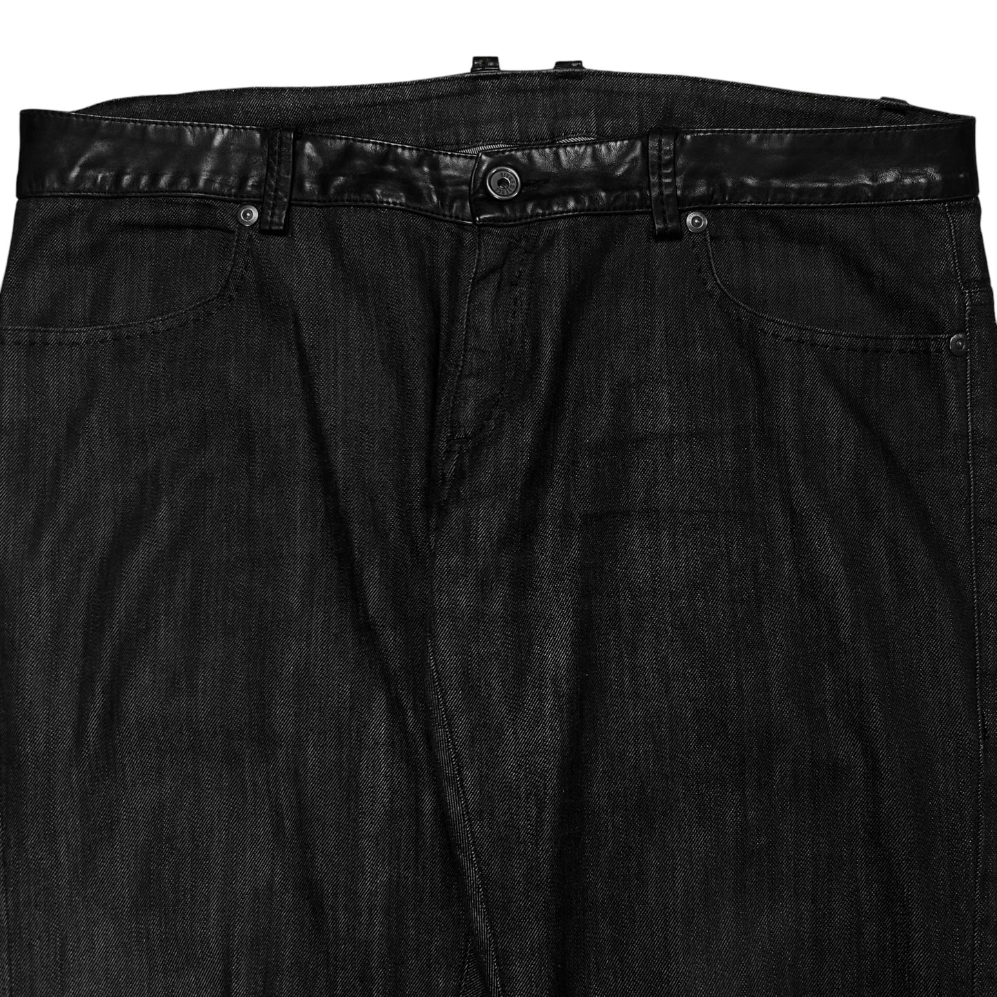 Dirk Bikkembergs Leather Waist Jeans