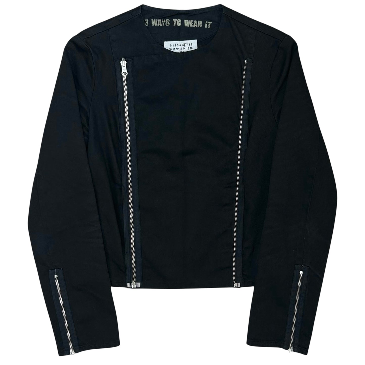 Maison Martin Margiela Collarless Multi Zip Jacket - SS03