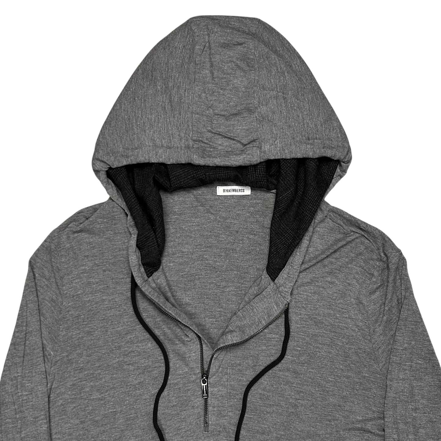 Dirk Bikkembergs Hooded Quarter Zip Rayon Longsleeve