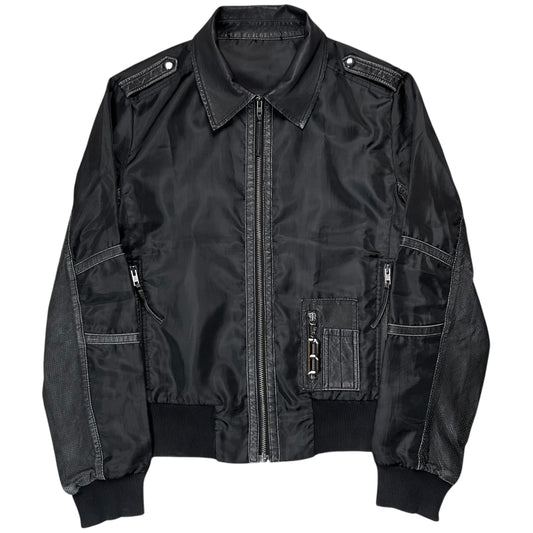 Dirk Bikkembergs Leather Applicated Utility Work Jacket