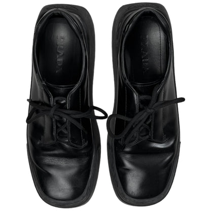 Prada Brushed Leather Plattform Derbies - AW20