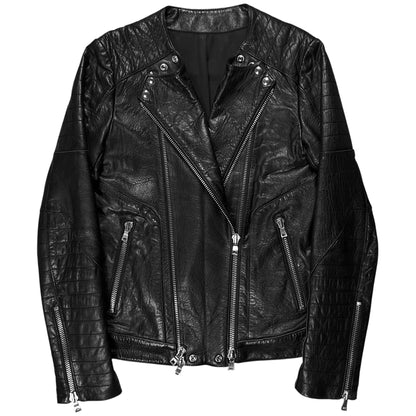 Balmain by Decarnin Dual Zip Moto Leather Jacket - AW11