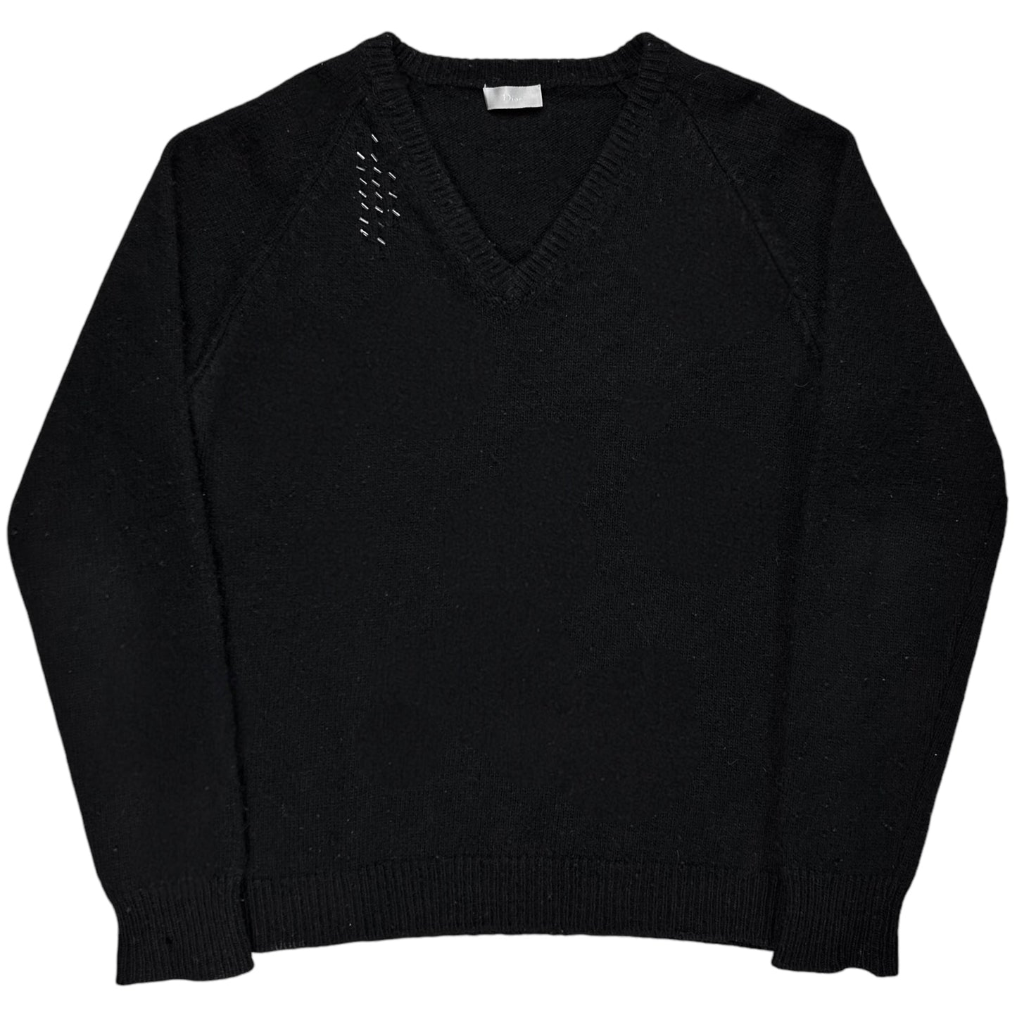 Dior Homme Embellished V-Neck Sweater - AW05