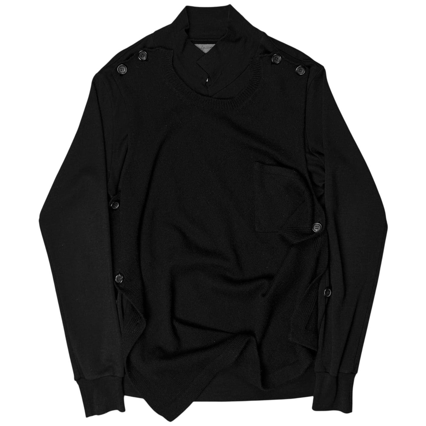 Yohji Yamamoto Pour Homme Deconstructed Button Layer Sweater - AW97