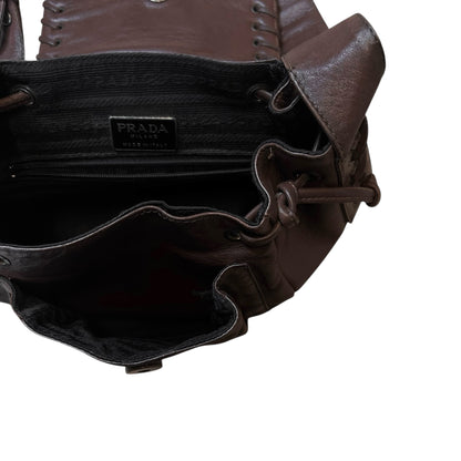 Prada Laced Eyelet Leather Bag