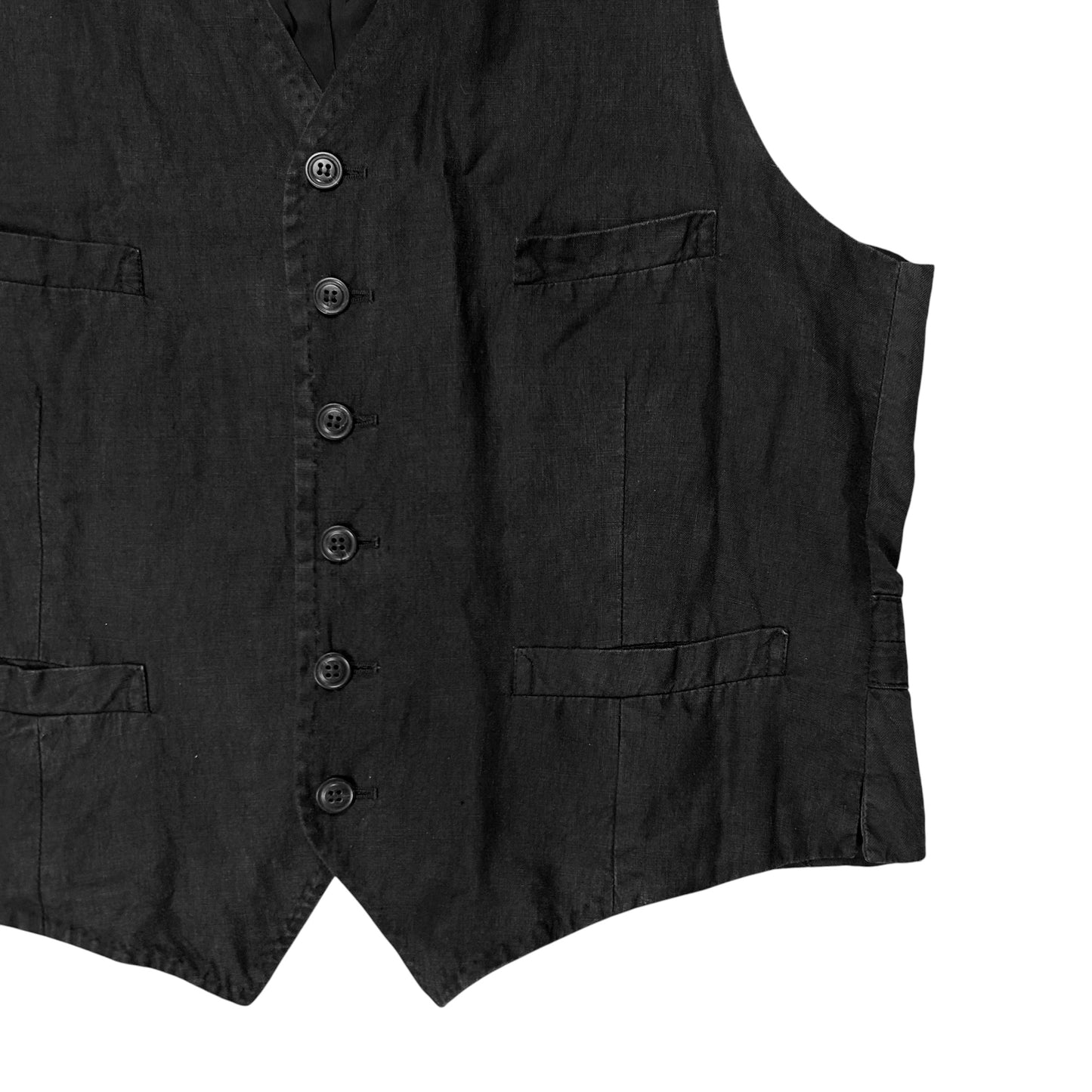 Dries Van Noten Overdyed Linen Waistcoat - 90s