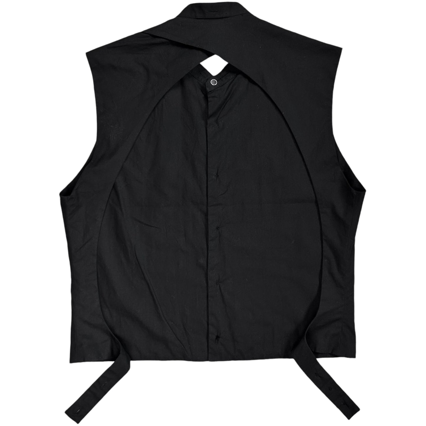 Raf Simons Sleeveless Pleated Open Back Shirt - AW99