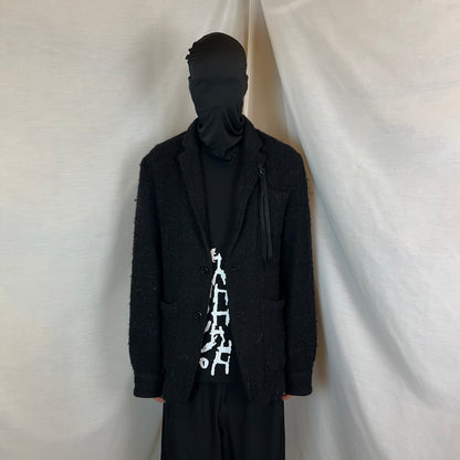 Ann Demeulemeester Lapel Strap Boiled Alpaca Wool Blazer - AW11