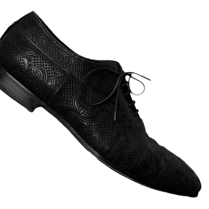 Prada Squared Floral Texture Derbies