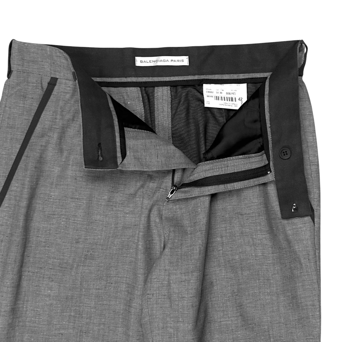 Balenciaga Contrasted Linen Flared Sample Trousers