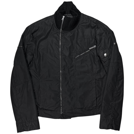 Dirk Bikkembergs Asymmetric Multi Zip Utility Flight Jacket
