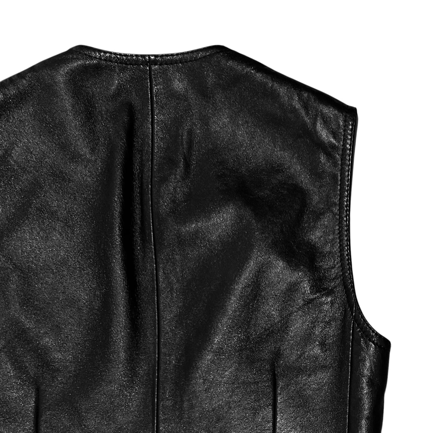 Maison Margiela Cropped Scoop Leather Vest - SS16