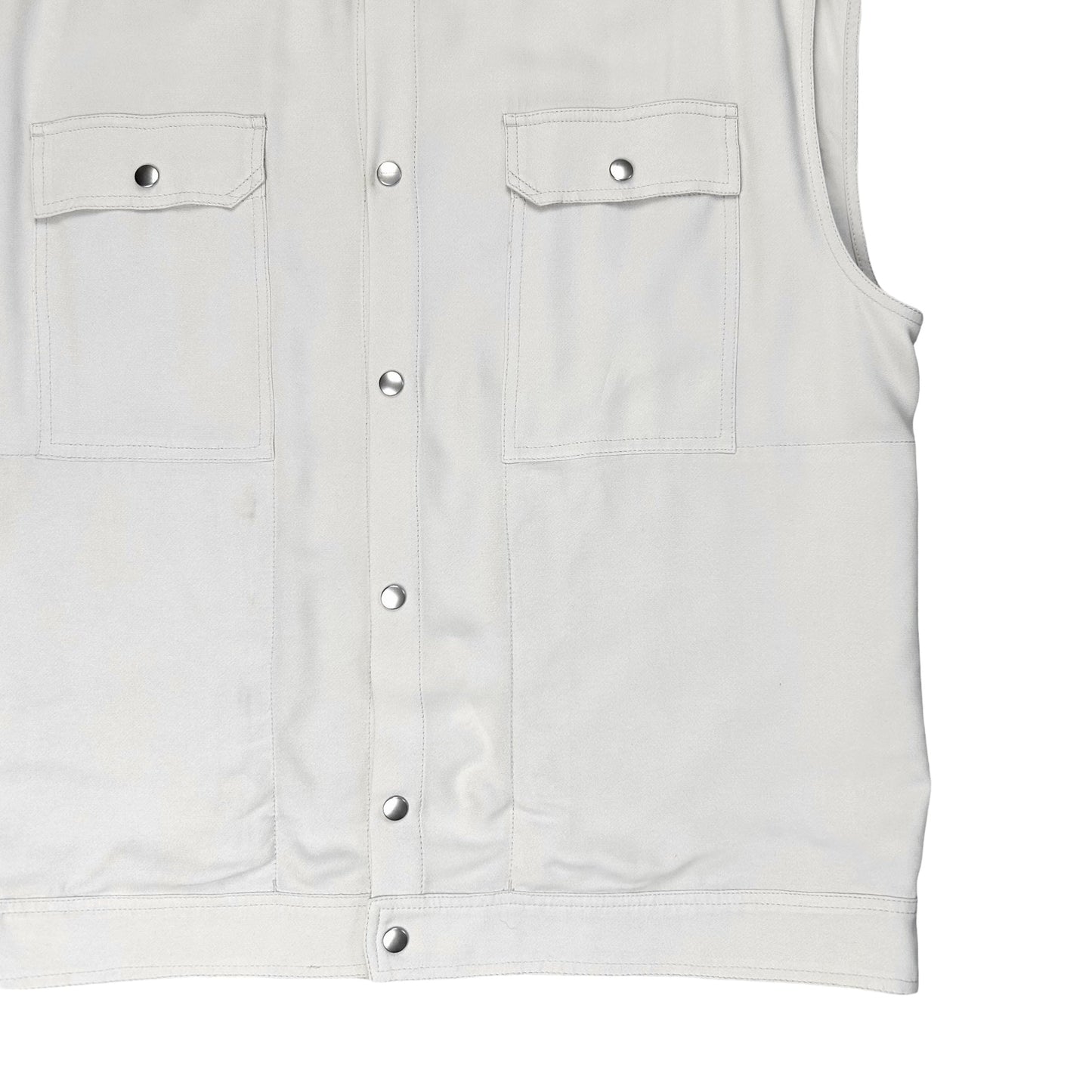 Rick Owens Jumbo Crepe Vest Oyster - SS21