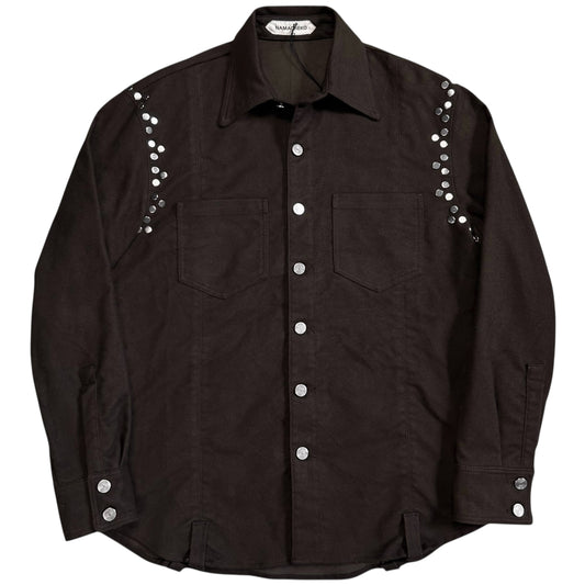 Namacheko Studded Moleskin Overshirt Brown - AW24
