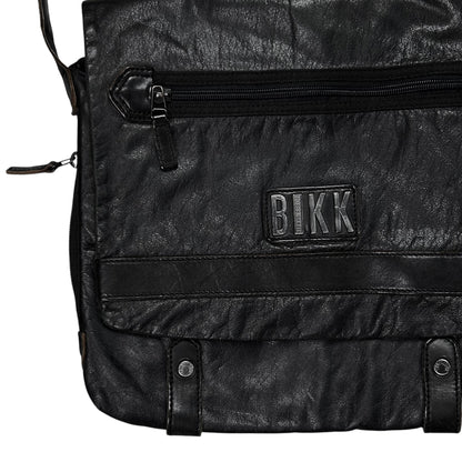 Dirk Bikkembergs Metal Patch Leather Bag