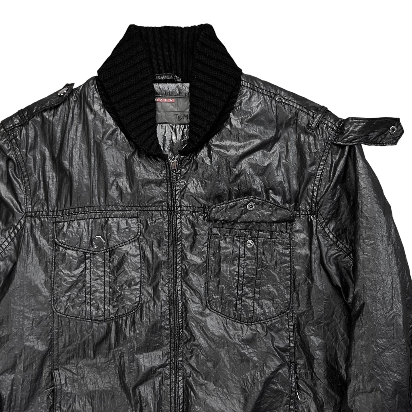 Prada Waxed Flight Jacket