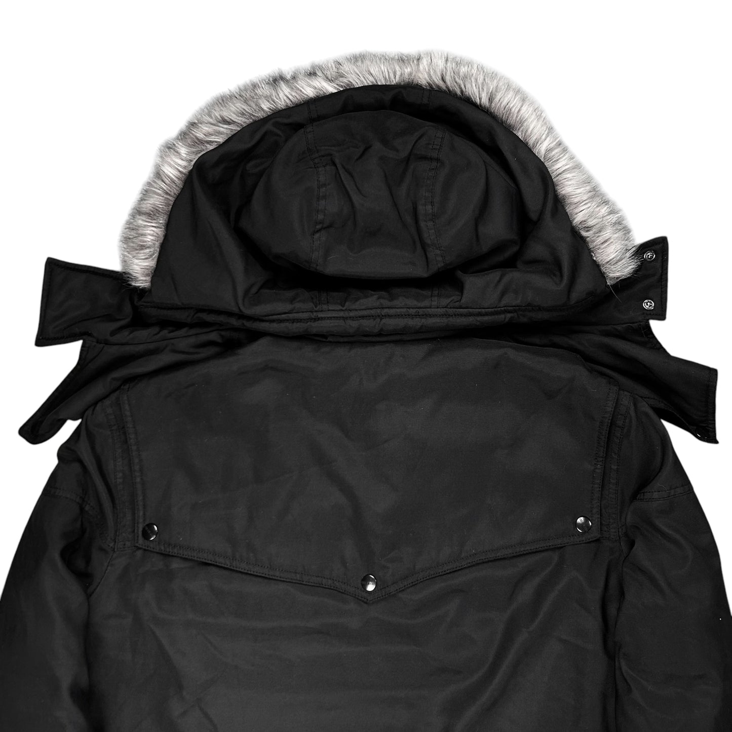 Dirk Bikkembergs Faux Fur Hood Utility Parka