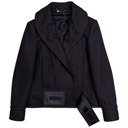 Gucci by Tom Ford Asymmetric Velcro Belted Cashmere Jacket - AW04