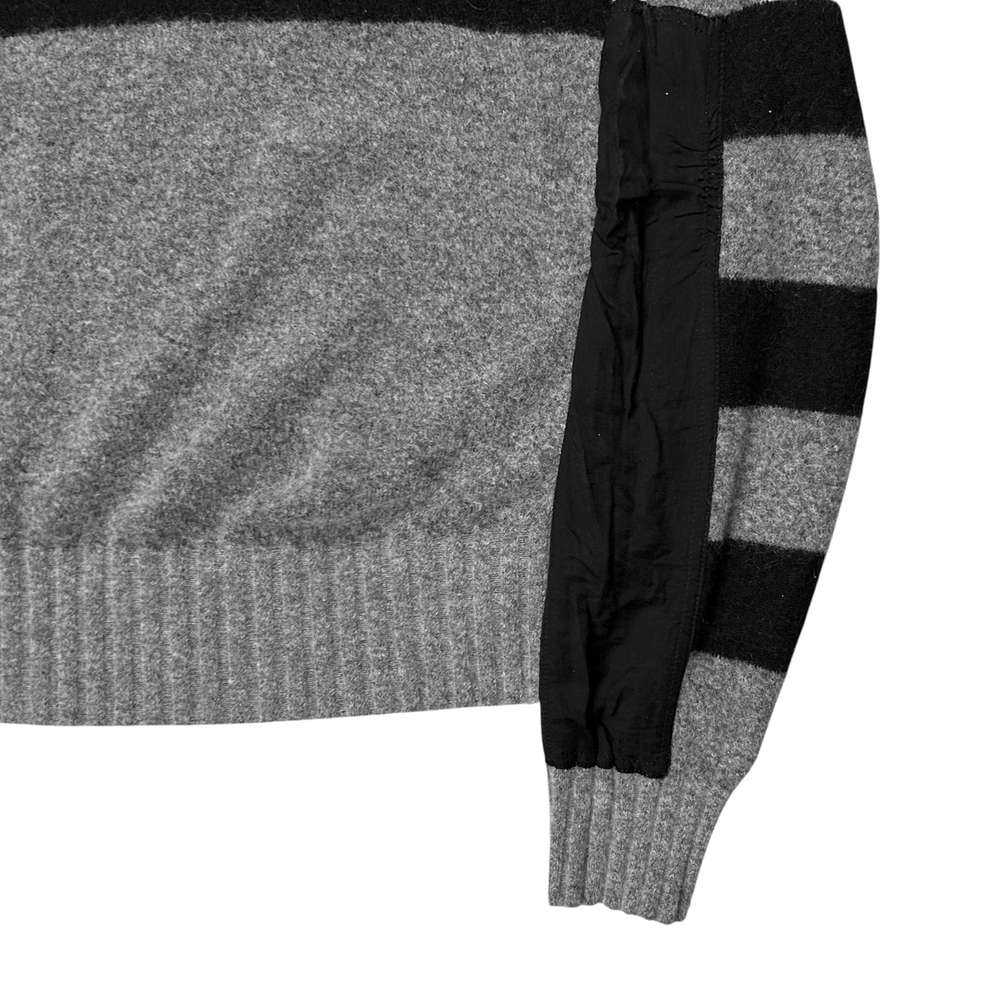 Haider Ackermann Striped Sleeve Panel Mohair Knit Sweater - AW16