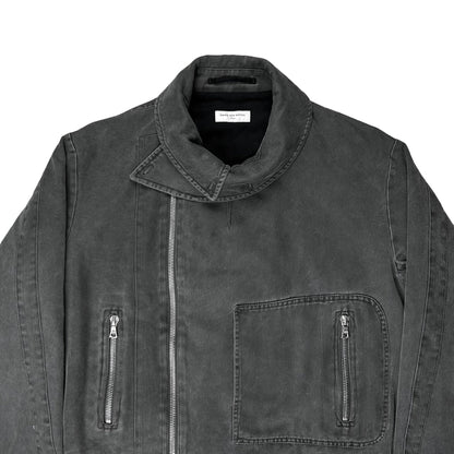 Dries Van Noten Cropped Belted Biker Jacket - AW11