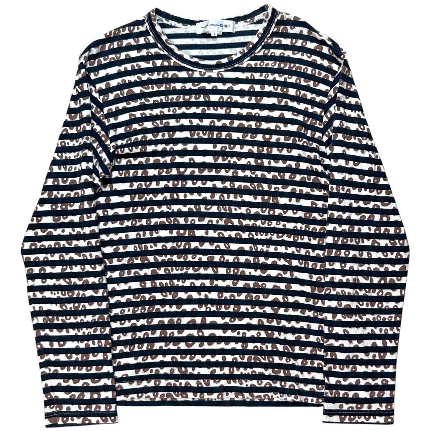 Comme des Garcons Shirt Striped Leo Print Longsleeve - SS12
