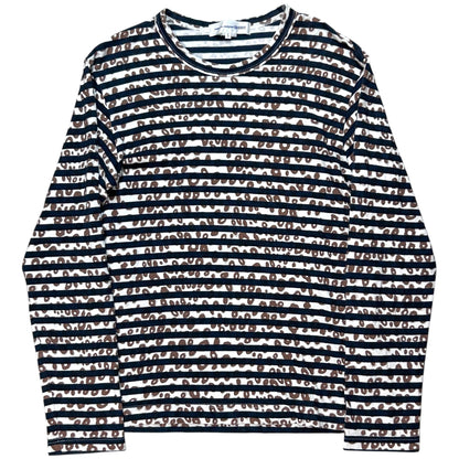 Comme des Garcons Shirt Striped Leo Print Longsleeve - SS12