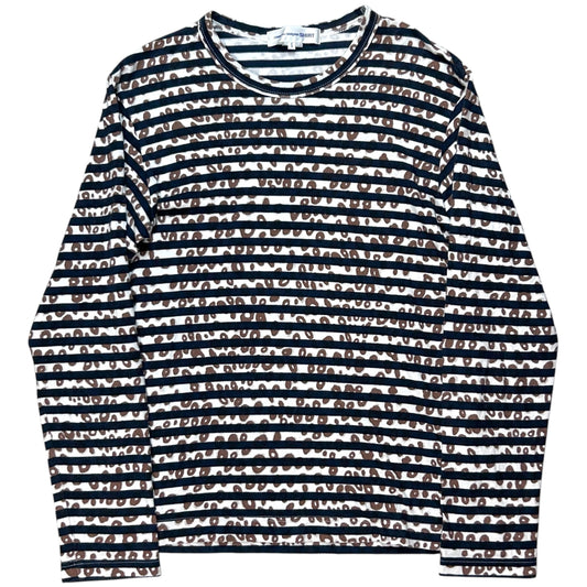 Comme des Garcons Shirt Striped Leo Print Longsleeve - SS12