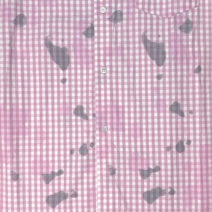 Comme des Garcons Shirt Stain Print Gingham Shirt - SS24