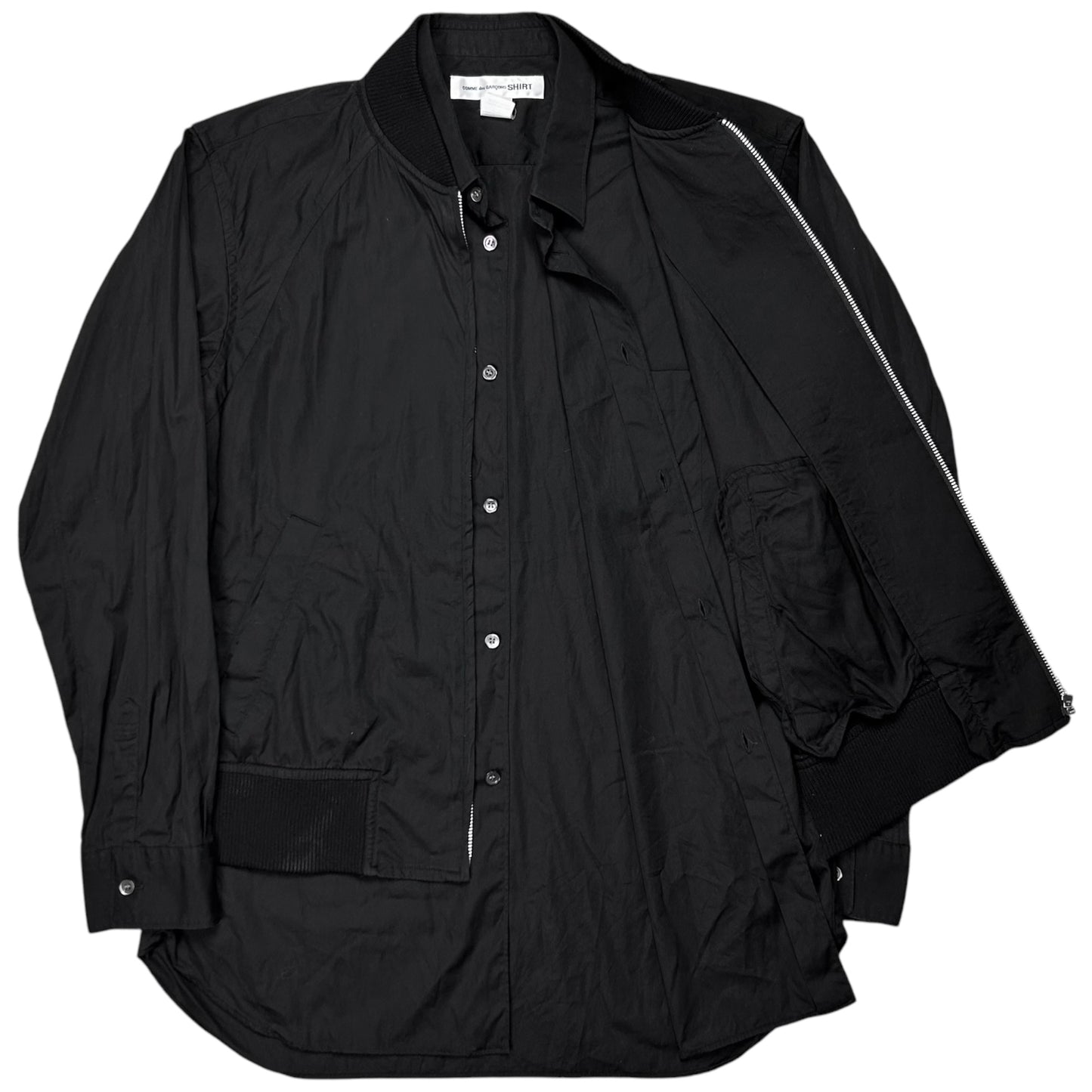 Comme des Garcons Shirt Bomber Jacket Attached Shirt - AW19