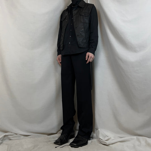 Gucci by Tom Ford Leather Waist Strap Trousers - 90s