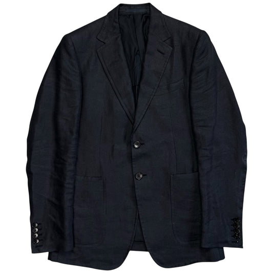 Gucci by Tom Ford Shoulder Padded Linen Blazer