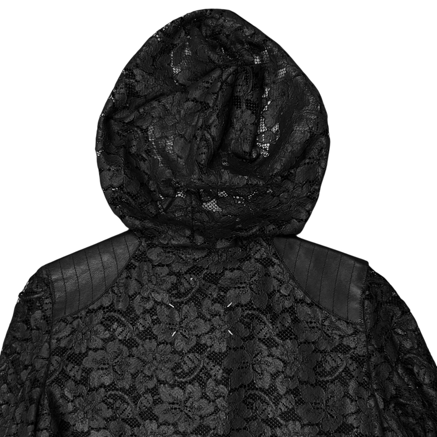 Maison Margiela Hooded Lace Zip Leather Jacket - SS16