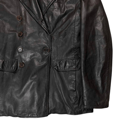 Dirk Bikkembergs Leather Caban Jacket