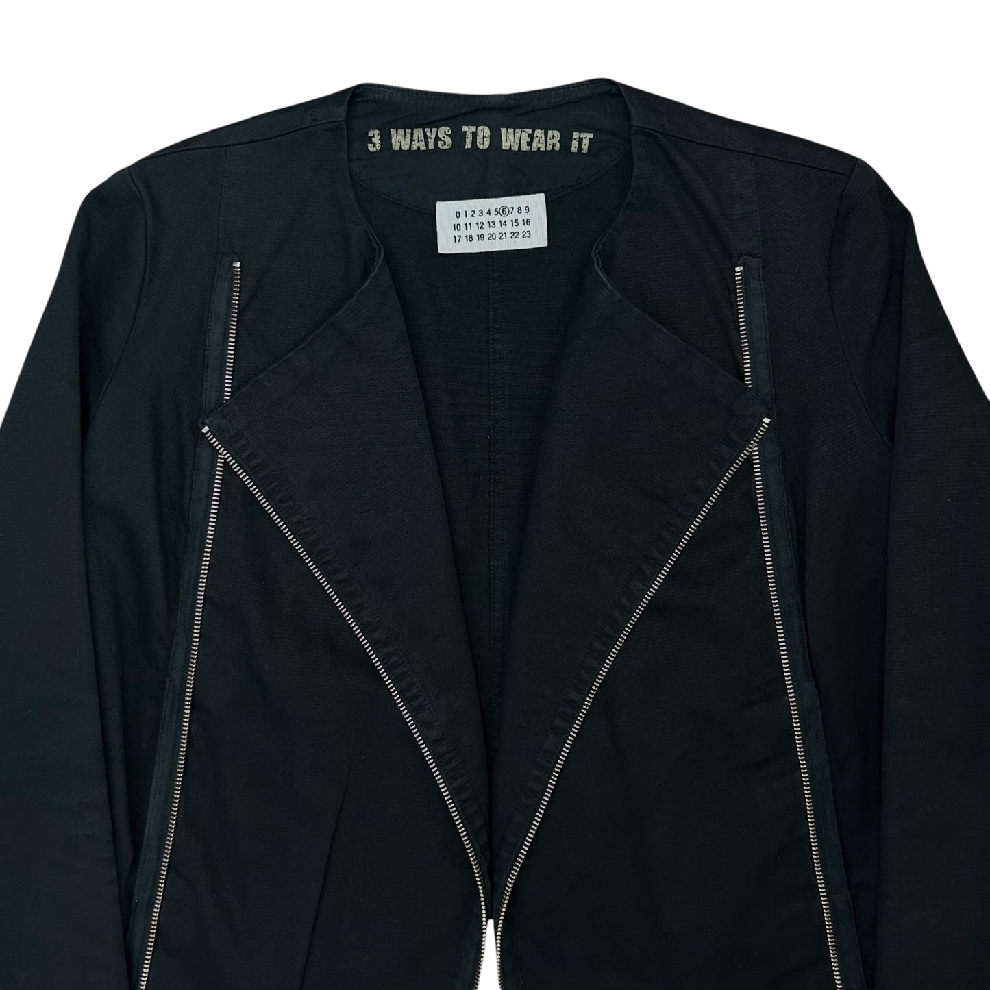 Maison Martin Margiela Collarless Multi Zip Jacket - SS03