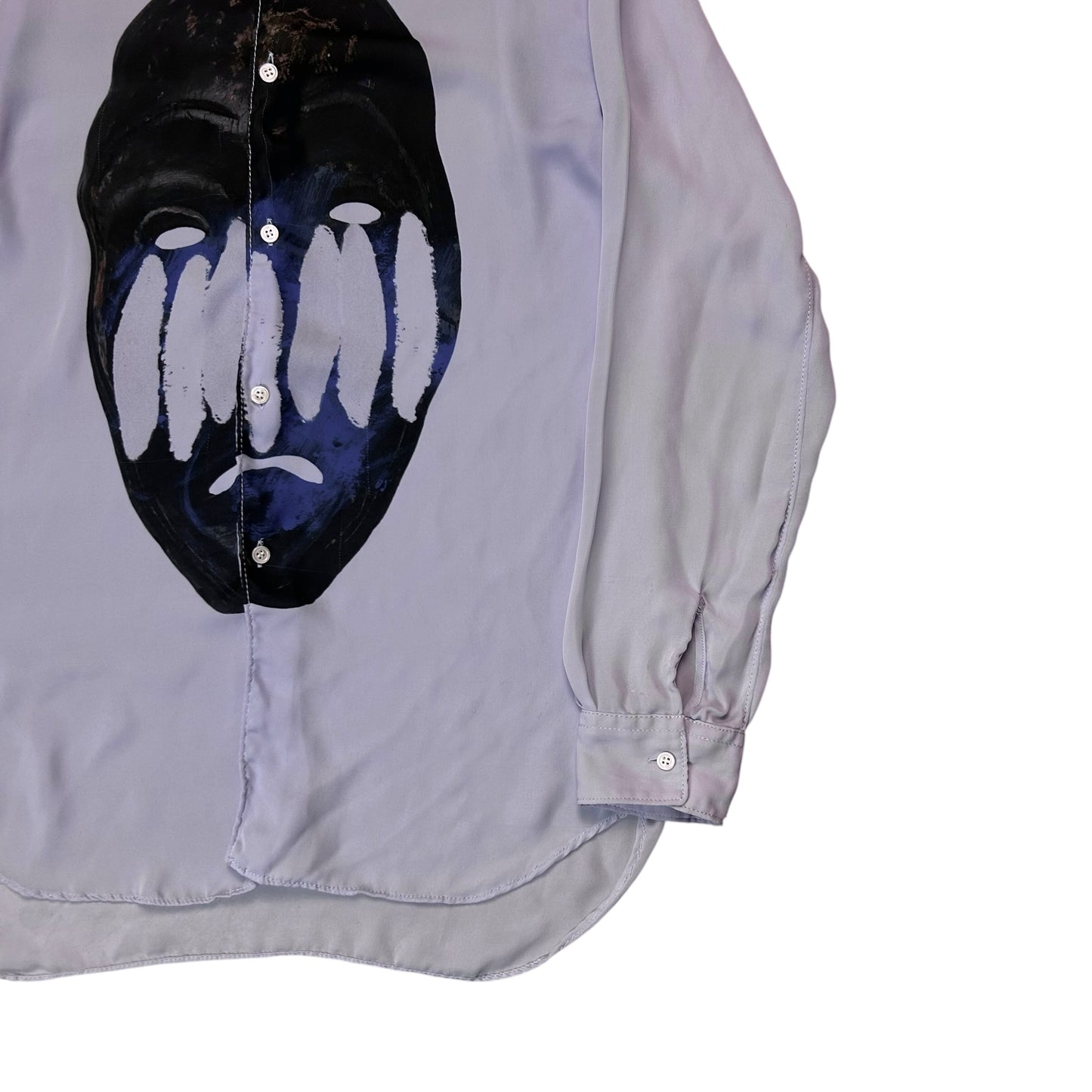 Comme des Garcons Shirt Disorted Face Fluid Shirt - SS19