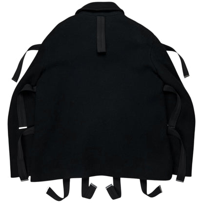 Walter Van Beirendonck Bondage Seatbelt Fur Scarf Jacket - AW19