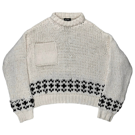 Raf Simons Disturbed Jacquard Knit Sweater - AW17