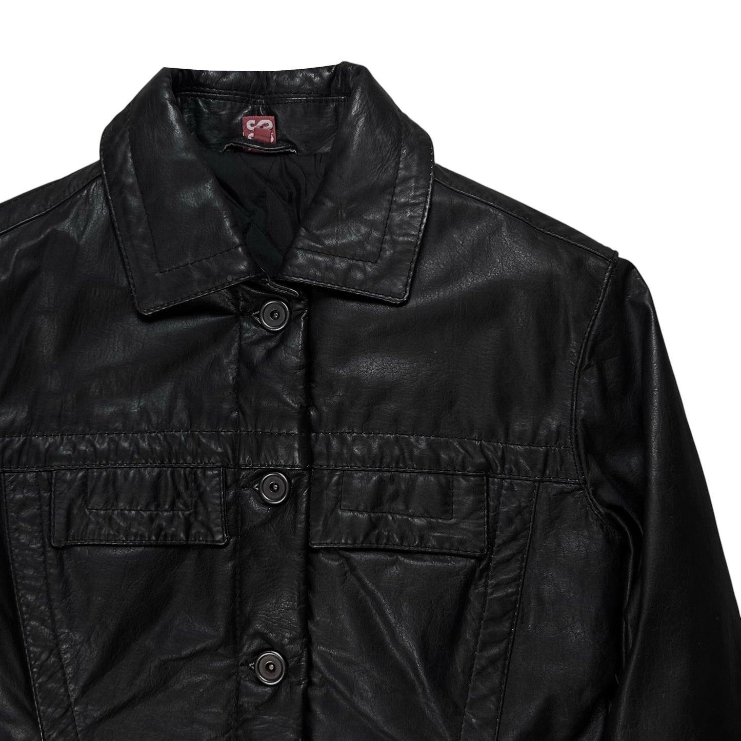 Dirk Bikkembergs Cropped Trucker Leather Jacket - 90s