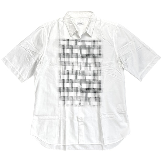 Jil Sander Blurred Grid Print Short Sleeve Shirt - SS07