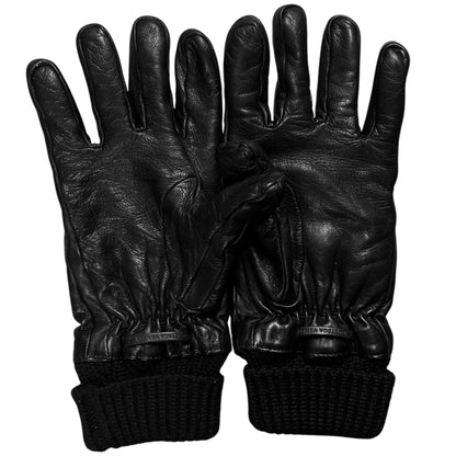 Bottega Veneta Triangle Moto Leather Gloves - AW19