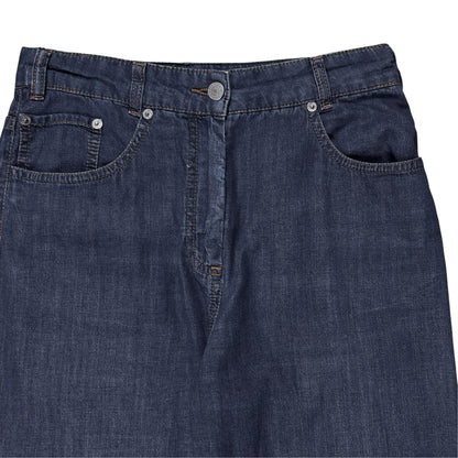 Dries Van Noten Wide Contrast Stitch Jeans