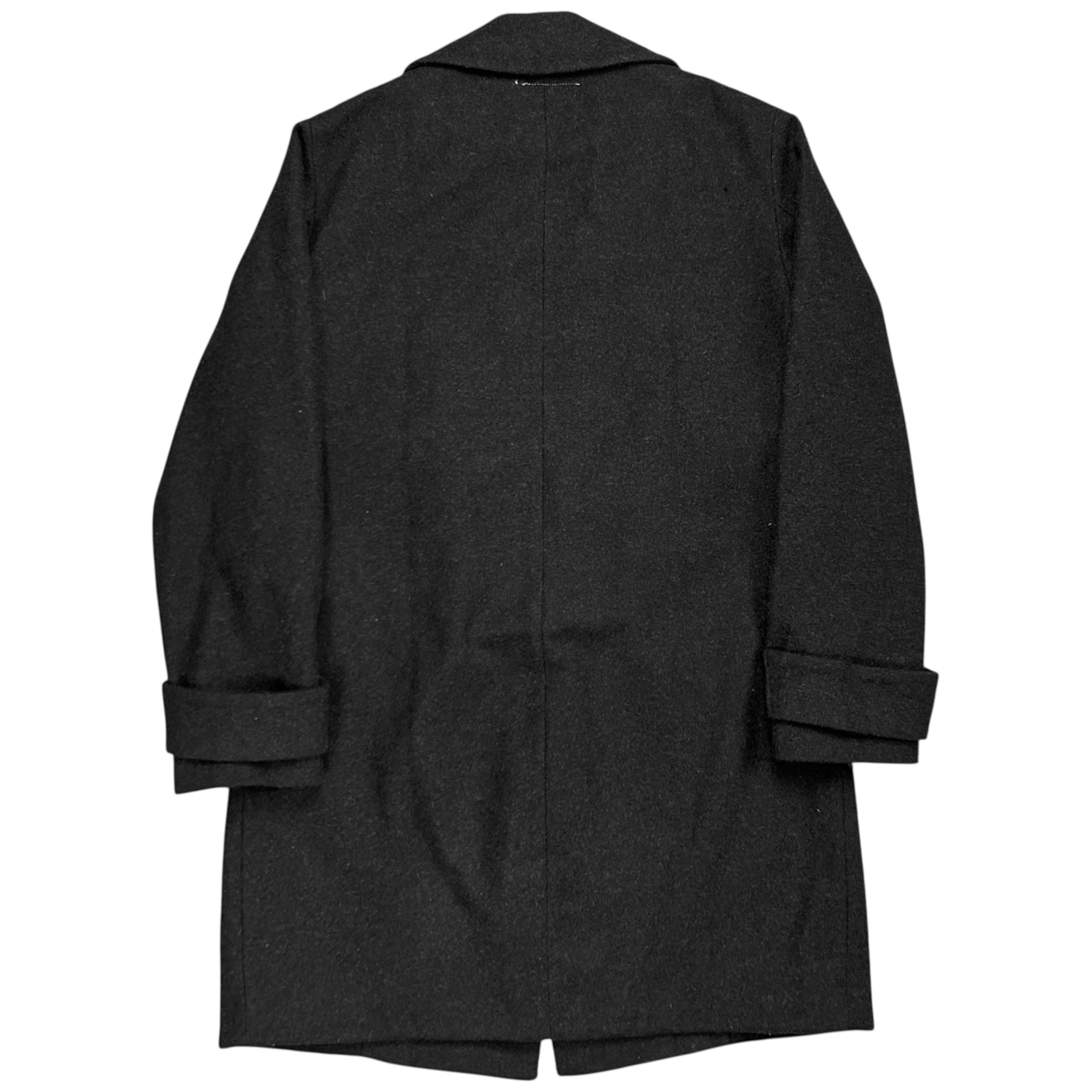 MM6 Maison Martin Margiela Layered Fold Lapel Wool Coat
