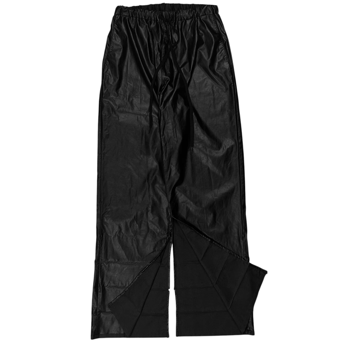 MM6 Maison Margiela Open Faux Leather Pants - AW22