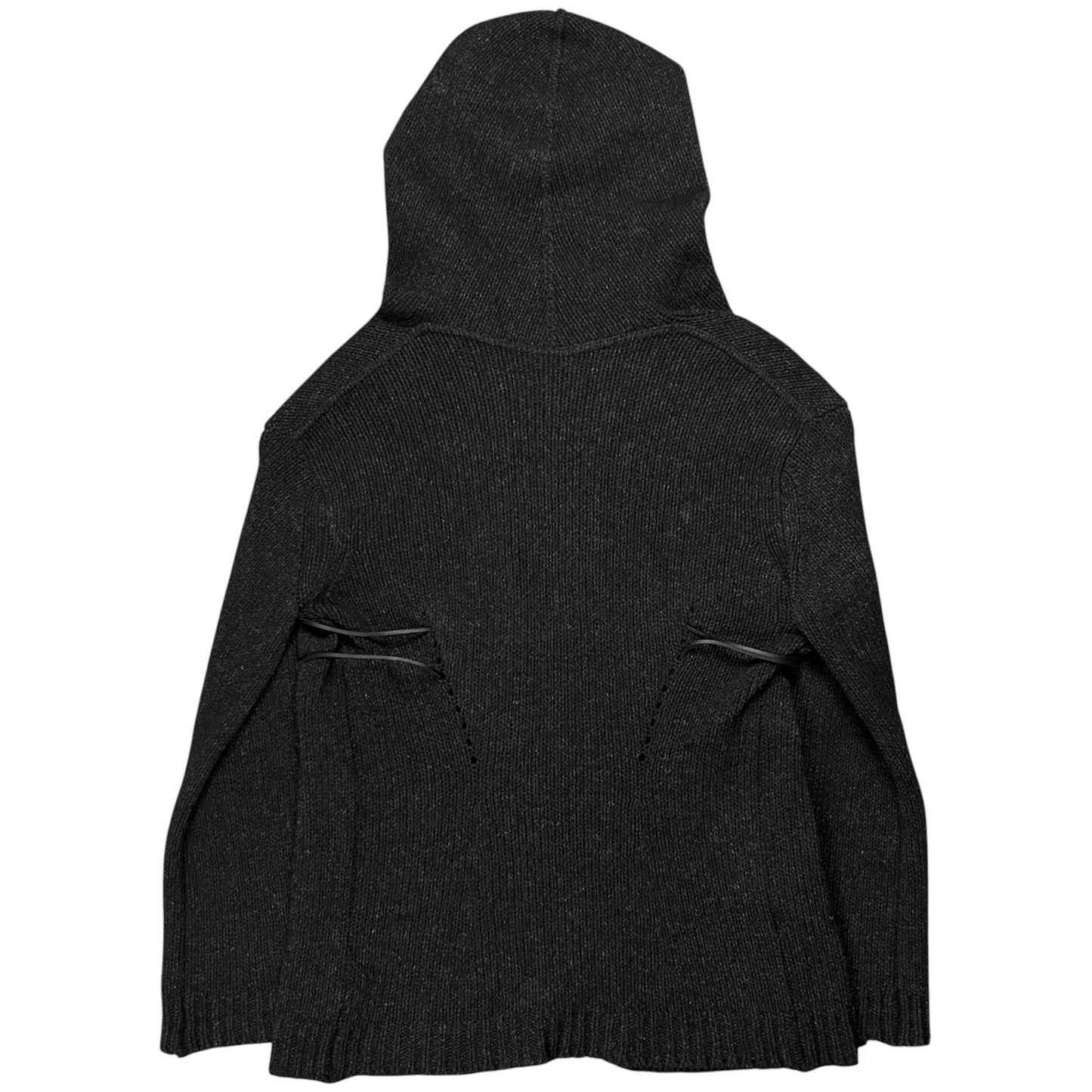 Ann Demeulemeester Hooded Leather String Cardigan - AW02