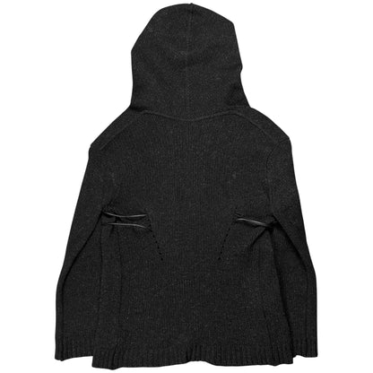 Ann Demeulemeester Hooded Leather String Cardigan - AW02