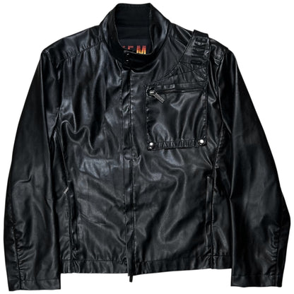 Dirk Bikkembergs Chest Strap Pocket Racer PVC Jacket
